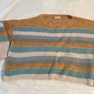 Striped Knit Sweater for Women